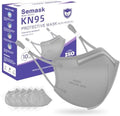 KN95 Adjustable Face Masks 10 Pack Individually Wrapped Adult Masks with Adjustable Ear Loops and Anti-Fog Nose Pad by Semask