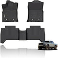 KELCSEECS All Weather Floor Mats Fit for Toyota Tacoma Double Cab 2018-2023 (Only for Automatic Models) Car Mats TPE Floor Liners Tacoma Accessories Front& Rear Row by KELCSEECS