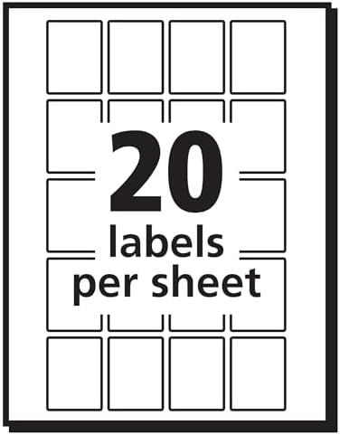 Avery® Self-Adhesive Removable Labels, 0.75 x 1 Inches, White, 1000 per Pack (05428) - Image 4