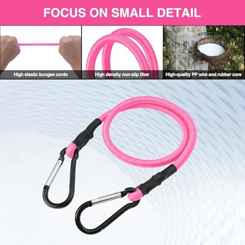WORKPRO 24" Bungee Cords with Hooks, 4 Pack Heavy Duty Outdoor Bungee Strap - Image 5