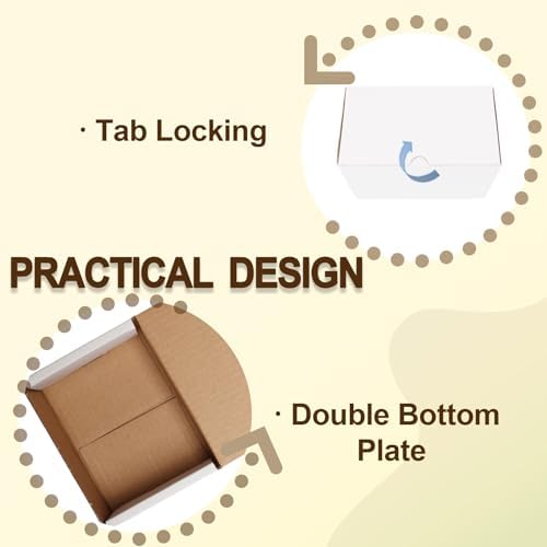 WIFTREY 50 Packs 4X3X2 Small Shipping Boxes, White 4 x 3 x 2 inches Corrugated Cardboard Box for Packaging Small Business, Card Boxes, Mailer for Storage - Image 4