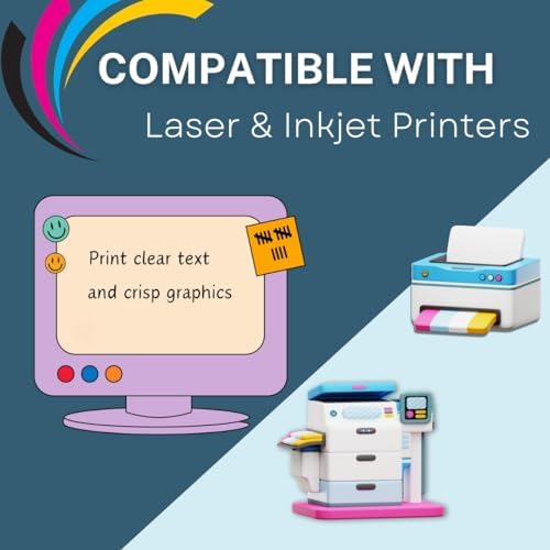 Shipping Labels with Self Adhesive, Square Corner, for Laser & Inkjet Printers, 8.5 x 5.5 Inches, White, Pack of 1000 Labels - Image 4