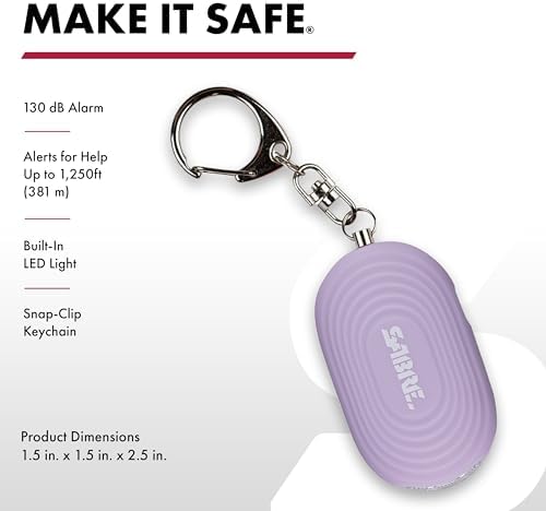 SABRE Personal Safety Kit with Pepper Spray and 2-in-1 Personal Alarm with LED Light, 0.54 fl oz, 25 Bursts,130dB Alarm, Audible Up to 1,250 Feet - Image 3