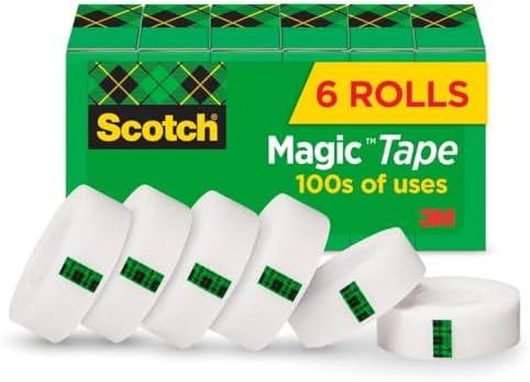 Scotch Magic Tape, Invisible, 6 Rolls by ScotchBrand