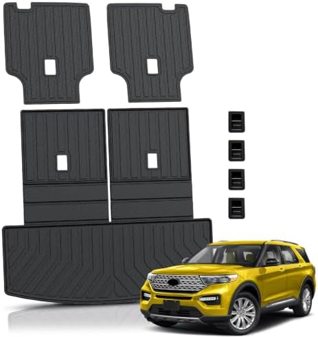 KUST Trunk Cargo Mat for Ford Explorer 2020-2026 Accessories (6 Seats Only) by KUST
