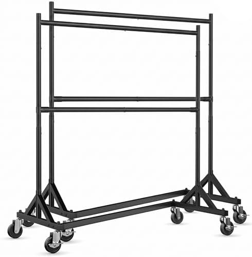 HOKEEPER Z Rack, Clothes Rack Hold 550LB Adjustable Height Black 2 Packs by HOKEEPER