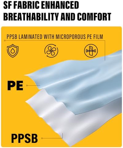 Hazmat Suit Disposable Coverall | Full Body Painters Suit in 7 Sizes with Multiple Specifications for Men & Women - Medium, White, 25 - Image 3