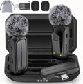 Wireless Mini Lavalier Microphone for iPhone, Android w/ Charging Case by Bulatry2-personsoundpickup