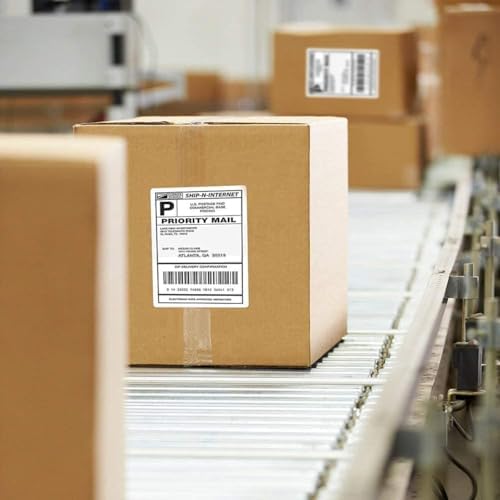 Immuson 4000 Fanfold 4 x 6 Direct Thermal Shipping Labels with Perforations, Permanent Adhesive, White Mailing Labels for Thermal Printer… (4000 Labels) - Image 3