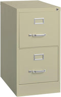 Pemberly Row 2 Drawers 28.38" Vertical Beige Metal Filing Cabinet Lockable by PEMBERLYROW