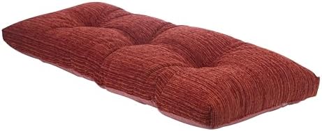 Klear Vu The Gripper Non-Slip Tufted Bench Cushion for Indoor Furniture, Assembled in USA, Entryway Storage, Bay Window, Corner Nook or Piano Seat, 43 Inches, Chenille Red - Image 5