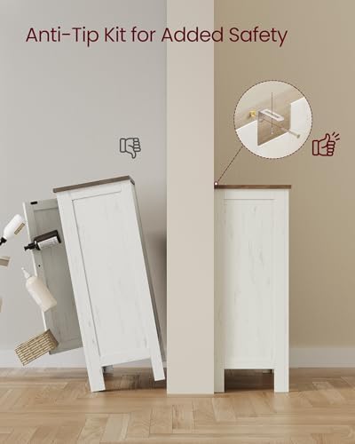 VASAGLE Farmhouse Storage Cabinet with Door, 4 Drawers, Adjustable Shelves - Image 6
