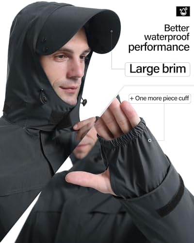 iCreek Rain Suit Waterproof Breathable Lightweight 2-Piece Rain Gear Unisex - Image 4