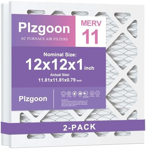 12x12x1 Air Filter MERV 11, 2-Pack for AC & Furnace, MPR 1000 by Unknown
