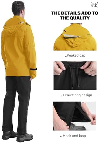 iCreek Rain Suit Waterproof Breathable Lightweight 2-Piece Rain Gear Unisex - Image 5