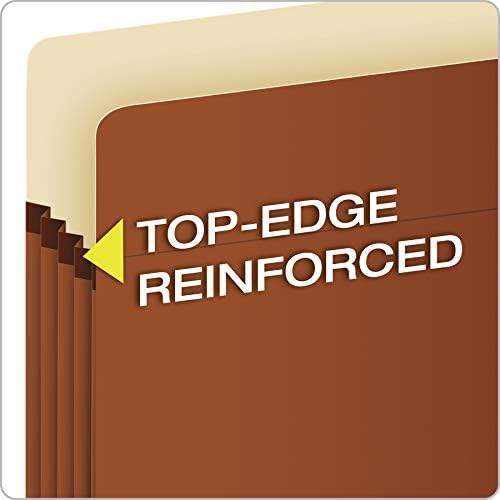 Pendaflex Expanding File Pockets,Letter Size,File Organizer for School,Home or Office,5.25" Expansion,Reinforced with Dupont™ Tyvek® Material,Letter Size,Redrope,10 Per Box (1534G-OX),(Pack of 5) - Image 3