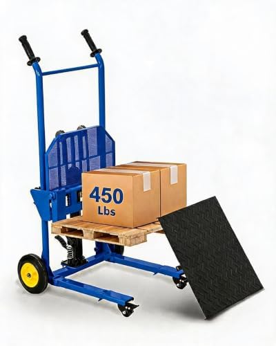 Hydraulic Material Lift, Heavy Duty 450lbs Capacity Pallet Truck Dolly,Blue by Unknown