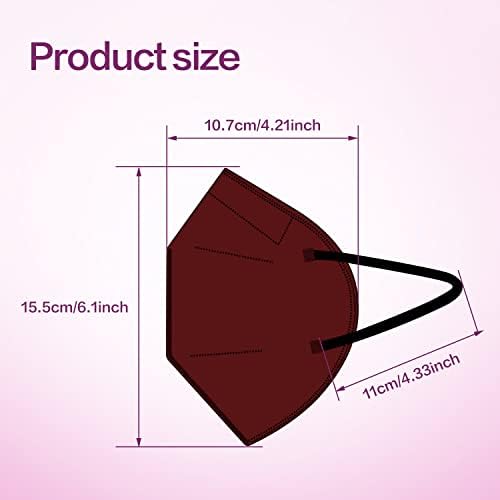 Miuphro 50 Pack Cup Dust Safety Disposable Masks, KN95 5-Layer Foldable Masks - Image 2