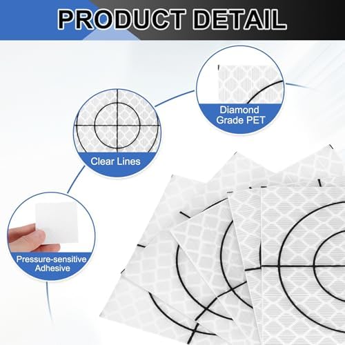 PATIKIL Survey Reflector Target Self-Adhesive Reflective Sheet Target Mark Tape, Suit for Ship Inspection - Image 3