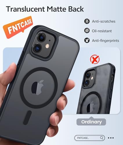 FNTCASE for iPhone 13 Mini/iPhone 12 Mini Case, Fit for Magsafe, Black - Image 6
