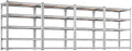 REIBII 2020LBS Garage Shelving Heavy Duty Metal Shelving 5 Tier Storage Shelves, Garage Shelves for Basement, Warehouse, Pantry, Closet, Kitchen, 72" H x 36" W x 16" D, Galvanized, 4 Pack by REIBII