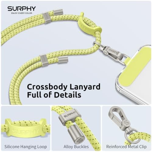 SURPHY Phone Lanyard Crossbody, Phone Strap Crossbody with 2 Tether Tabs - Image 5