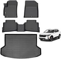 AIPOIL® Floor Mats & Cargo Liner Set for 2024 2025 2026 Kia Seltos (Cargo Liner Only Fit The Upper Layer) All Weather Protection TPE Anti-Slip Automotive Full Set Custom Car Mats Accessories - Black by AIPOIL