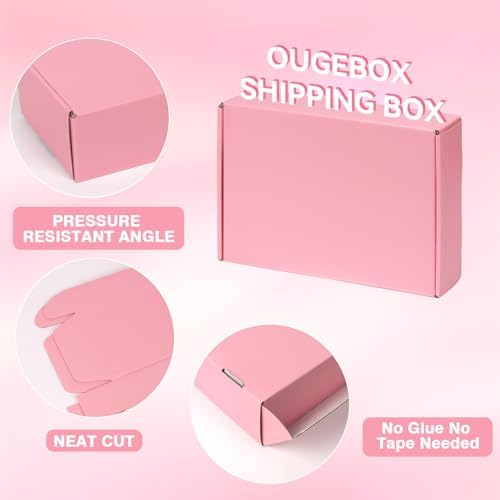 10x8x2 In Pink Shipping Boxes Medium, Pack of 30 Corrugated Mailer Boxes for Packaging Small Business - Image 4
