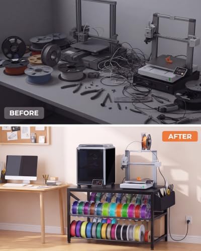 AHOWPD 3D Printer Stand with Filament Storage, Heavy Duty 3D Printer Table - Image 5