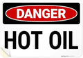 Danger Hot Oil OSHA Sign, by SigoSigns