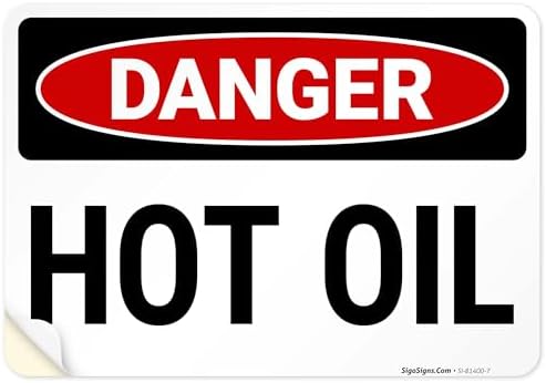 Danger Hot Oil OSHA Sign, by SigoSigns