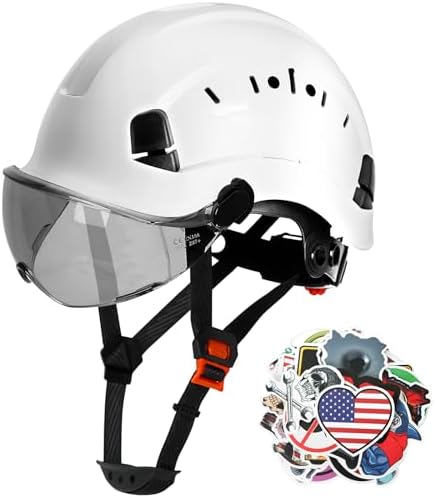 Aolamegs Construction Hard Hat with Visor and Chin Strap for Men,ANSI Z89.1 by Aolamegs