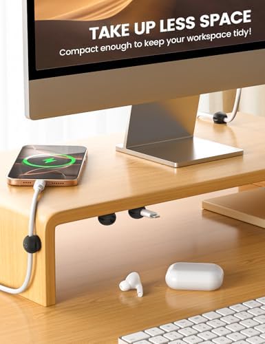 Lamicall 8 Pack Magnetic Cord Organizer, Mini-Soft Silicone Clips - Image 4