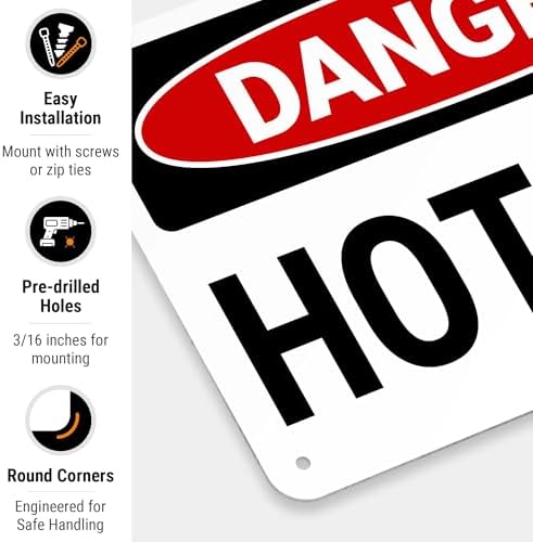 Danger Hot Oil OSHA Sign, - Image 2