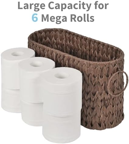 GRANNY SAYS Wicker Toilet Paper Storage, Bathroom Storage Basket, Brown - Image 5