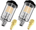 beduan Water Oil Separator Filter, 1/4" NPT Male and Female Thread Spray Gun Filters Air Compressor Fitting Compressed Black（Pack of 2） by Beduan