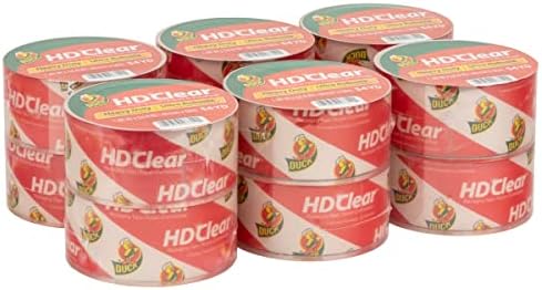 Duck HD Clear Heavy Duty Packing Tape Refill Rolls, 2 in Wide, 12 Rolls by DuckBrand