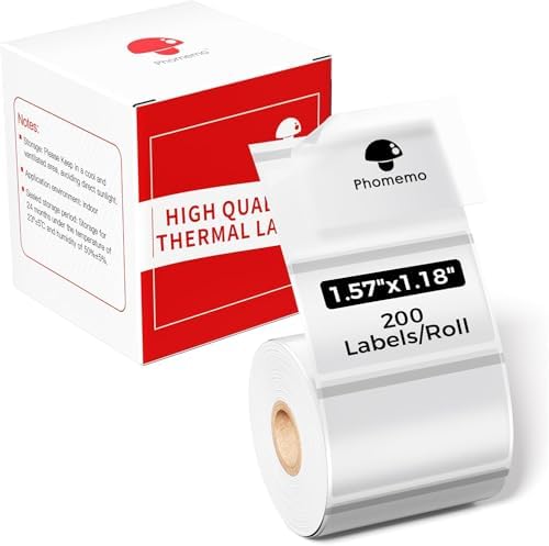 Phomemo Frosted Thermal Labels, 1.57"x1.18", for M110/M100/M220, 230 PCS by Phomemo
