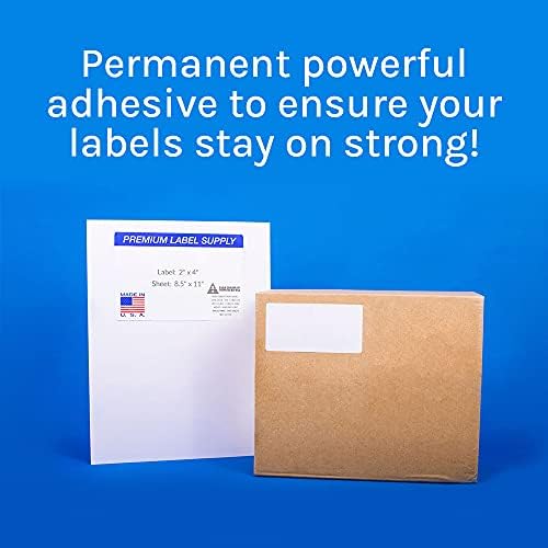 Premium Label Supply White Sticker Address Labels – 2" x 4" – Laser/Inkjet Compatible – (10 per Sheet), 1000 Sheets – 10,000 Total Adhesive Labels - Image 3