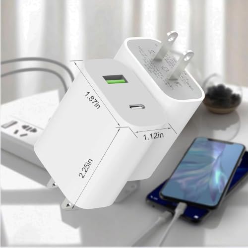 2 Pack USB C Charger Block, Dual Port Type C Wall Charger Fast Charging - Image 6