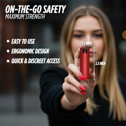 Guard Dog Security Quick Action Pepper Spray Self Defense Keychain, Maximum Strength 1.44 MC, OC Spray, 16-Foot Range, Twist-Lock Safety, Belt Clip for Easy Carry for Women and Men, Made in USA - Image 3