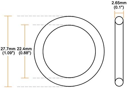 uxcell Nitrile Rubber O-Rings 27.7mm OD 22.4mm ID 2.65mm Width, Metric Sealing Gasket for Automotive Machine Plumbing, Pack of 10 - Image 3