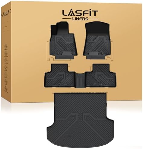 LASFIT Floor Mats for Genesis GV80 2021-2024 5-Seats, with Cargo Mat by LASFIT