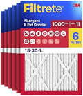 Filtrete 18x30x1 Air Filter, MERV 11, MPR 1000, 6 HVAC Filters by Filtrete
