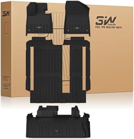 3W Floor Mats & Cargo Liner Fit 2021-2026 Toyota Sienna LE/XLE 8 Seat by 3W