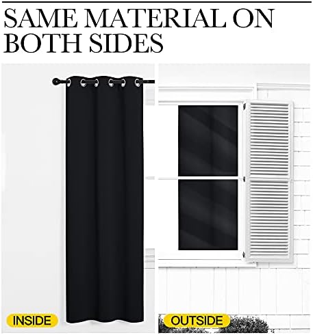 NICETOWN Door Curtain for Doorway Privacy, Curtains 120 Inch Length, Room Divider Curtain, Blackout Temporary Insulated Closet Drape for Bedroom Closet (1 Panel, 10ft Tall x 5ft Wide, Black) - Image 6