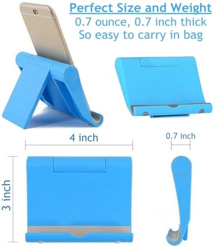 Cell Phone Stand 2 Pack, Desktop Holder for Phones & Tablets (2, Blue+Pink) - Image 6