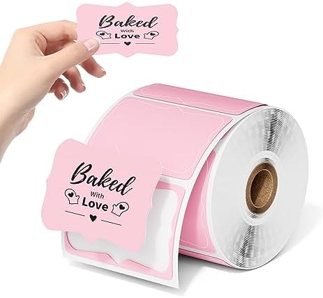 Phomemo Pink Thermal Labels for Shipping Label Printer 3"x 2"/ 500 PCS by Phomemo