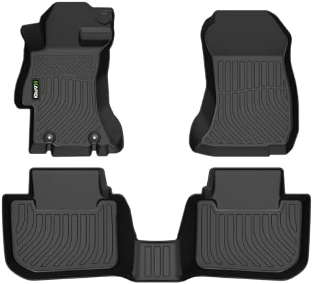 Floor Mats Custom for 2015-2021 Subaru WRX & WRX STi All Weather Protection TPE Heavy Duty Non-Slip Automotive Floor Liners Fits Front& 2nd Row Full Set Accessories, Black by HAFIDI