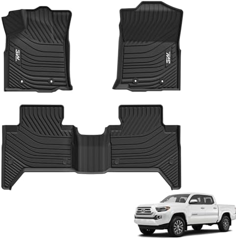 3W Floor Mats Fit 2016-2023 Toyota Tacoma Double Cab, Automatic by 3W